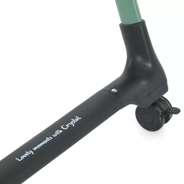 Стільчик ME 1037-B CRYSTAL Green для годування, 5-точ. ремені, матрац, 4 колеса, шкір.,  зелений