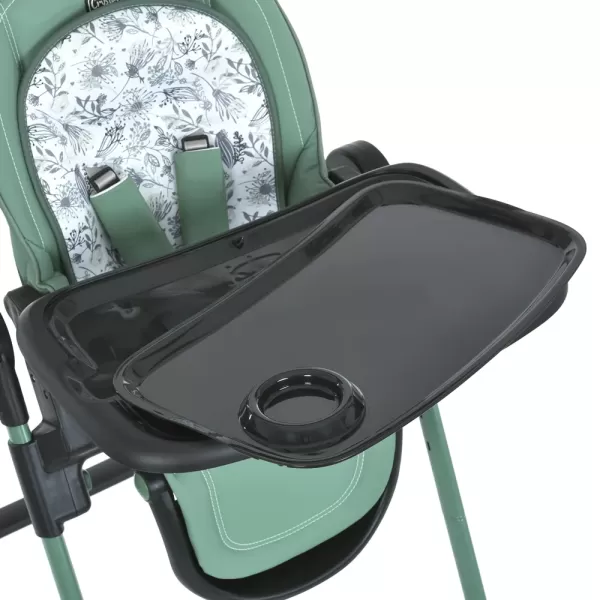 Стільчик ME 1037-B CRYSTAL Green для годування, 5-точ. ремені, матрац, 4 колеса, шкір.,  зелений