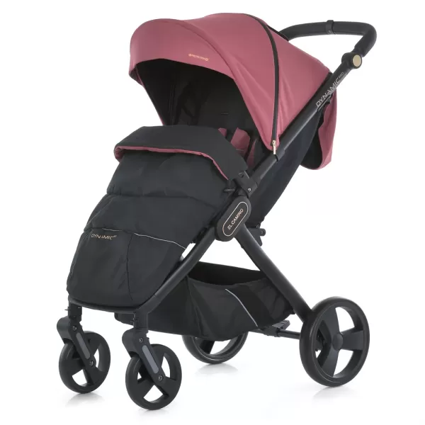 Візочок дитячий ME 1053-3 DYNAMIC PRO Dusty Rose до 22 кг,прогул.,регул.ручка,3 пол.спинки,чорн.рама