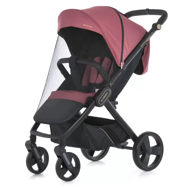 Візочок дитячий ME 1053-3 DYNAMIC PRO Dusty Rose до 22 кг,прогул.,регул.ручка,3 пол.спинки,чорн.рама