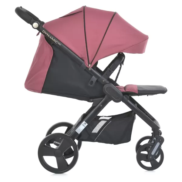 Візочок дитячий ME 1053-3 DYNAMIC PRO Dusty Rose до 22 кг,прогул.,регул.ручка,3 пол.спинки,чорн.рама