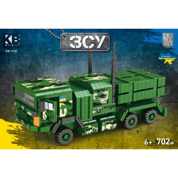 Конструктор KB 1122 військовий, машина, 702 дет., кор. 40-27-7,5 см.