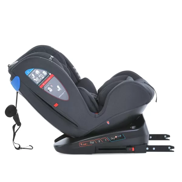 Автокрісло дитяче ME 1114 EVEREST Dark Gray 0,1,2,3(до36кг),5-ти точ.рем.безп.,isofix,360,темн.-сір.
