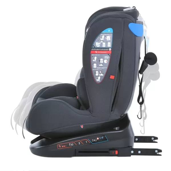 Автокрісло дитяче ME 1114 EVEREST Dark Gray 0,1,2,3(до36кг),5-ти точ.рем.безп.,isofix,360,темн.-сір.