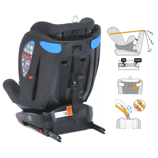 Автокрісло дитяче ME 1114 EVEREST Dark Gray 0,1,2,3(до36кг),5-ти точ.рем.безп.,isofix,360,темн.-сір.