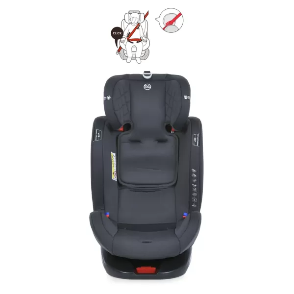 Автокрісло дитяче ME 1114 EVEREST Dark Gray 0,1,2,3(до36кг),5-ти точ.рем.безп.,isofix,360,темн.-сір.