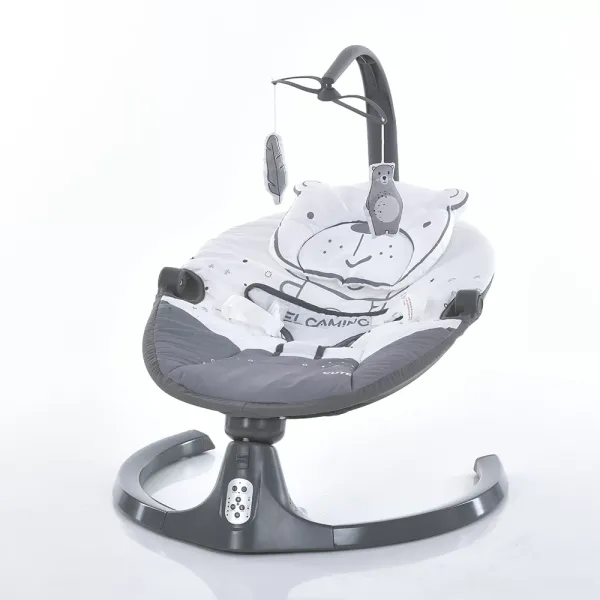 Заколисуючий центр ME 1116 CUTE Dark Gray пульт,5швид.,таймер,12мел.,Bluetooth,USB,2пол.спинки,сірий