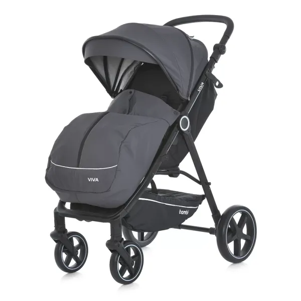 Візок дитячий M 5723 VIVA Ash gray прогулянковий, регул. ручка, алюміній, сірий.