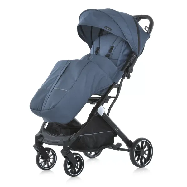 Візок дитячий M 5727 FLASH Blue прогулянковий, регул. ручка, алюміній, синій.