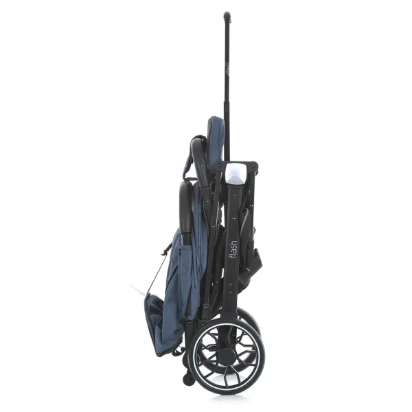 Візок дитячий M 5727 FLASH Blue прогулянковий, регул. ручка, алюміній, синій.