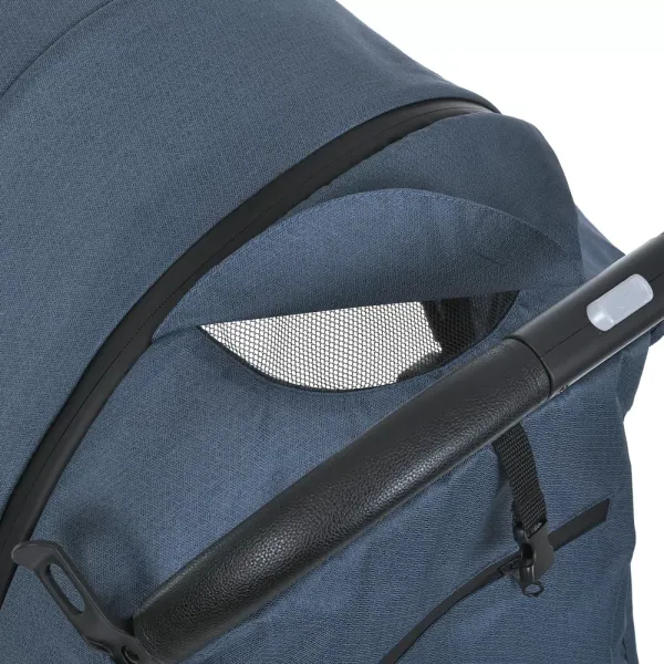 Візок дитячий M 5727 FLASH Blue прогулянковий, регул. ручка, алюміній, синій.