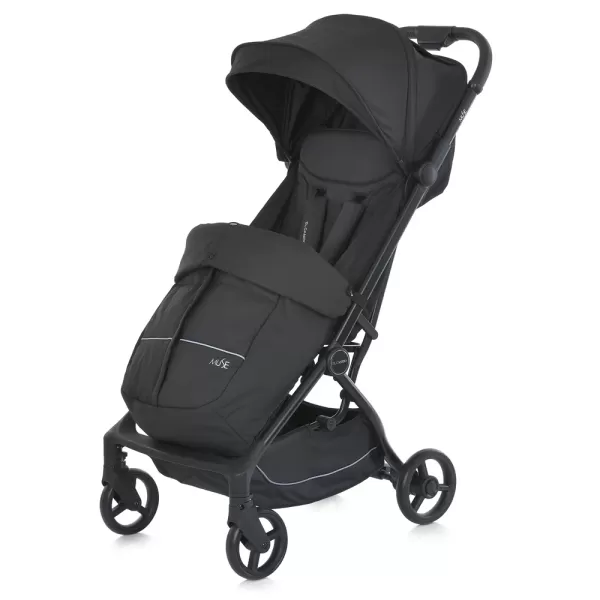 Візок дитячий ME 1118  MUSE Black до 22кг, прогулянковий, регул.ручка, 3 пол.спинки,чорн.рама,чорний