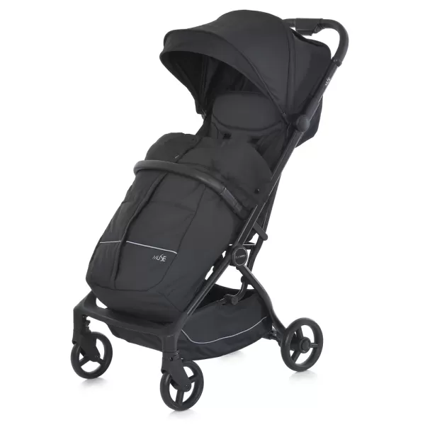 Візок дитячий ME 1118  MUSE Black до 22кг, прогулянковий, регул.ручка, 3 пол.спинки,чорн.рама,чорний
