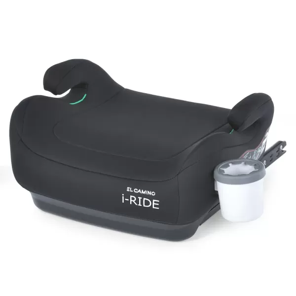 Автокрісло-бустер ME 1147 i-RIDE Black дитяче, i-SIZE R129 (125-150 см), isofix, підсклянник, чорне.