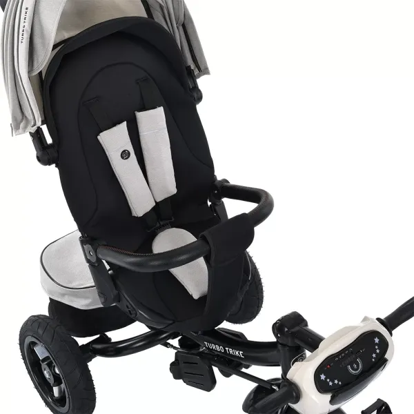 Велосипед MT 1007-12 3 кол.гума(12/10),оберт.сид.,3-точк.рем.безп.,USB/ВТ,пульт,світло,сумка,бежевий