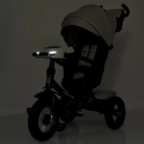 Велосипед MT 1007-12 3 кол.гума(12/10),оберт.сид.,3-точк.рем.безп.,USB/ВТ,пульт,світло,сумка,бежевий