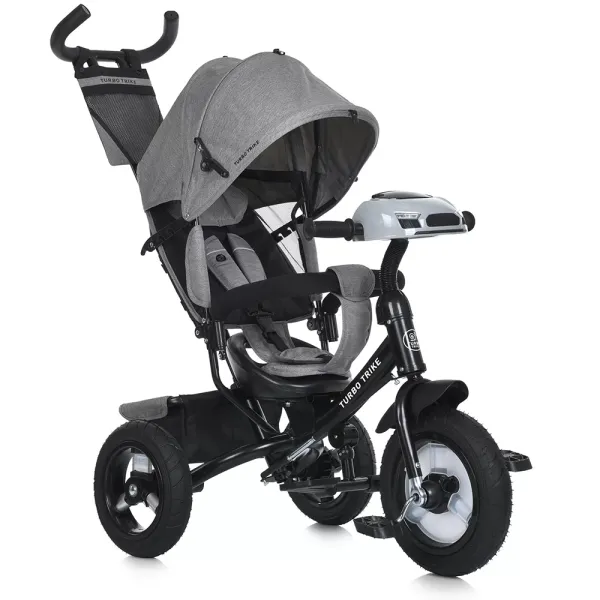 Велосипед MT 1006-8 3кол.гума(12/10),USB/ВТ,пульт,вільн.хід коліс,гальма,підшип.,світло,світло-сірий