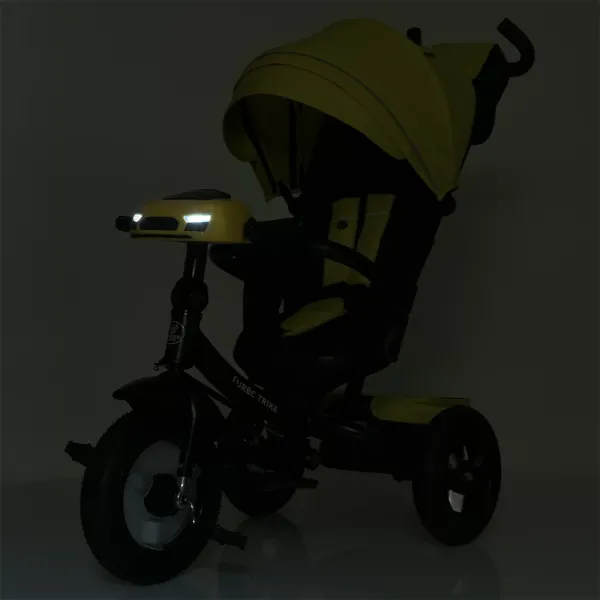 Велосипед MT 1007-10 3 кол.гума (12/10),оберт.сид.,3-точк.рем.безп.,USB/ВТ,пульт,світло,сумка,жовтий