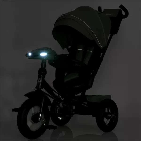 Велосипед MT 1007-3 3 кол.гума (12/10),оберт.сид.,3-точк.рем.безп.,USB/ВТ,пульт,світло,сумка,м'ятний