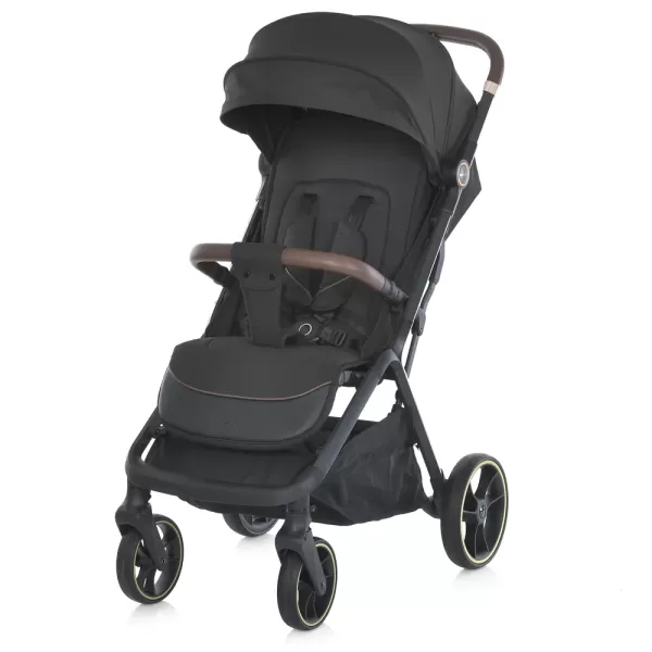 Візок дитячий ME 1127-G BEYA Black прогулянковий, до 22 кг., PU колеса 17,5 / 22,5 см, чохол, чорний