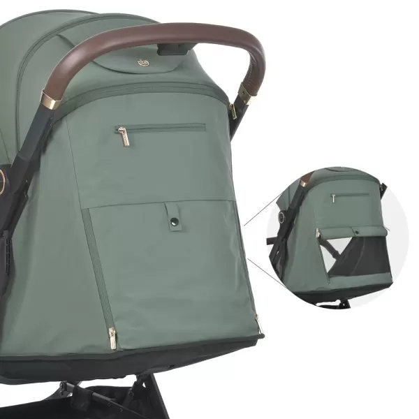 Візочок дитячий ME 1127-G BEYA Khaki Green прогулянковий,до 22кг,PU колеса 17,5 /22,5см,чохол,хакі.