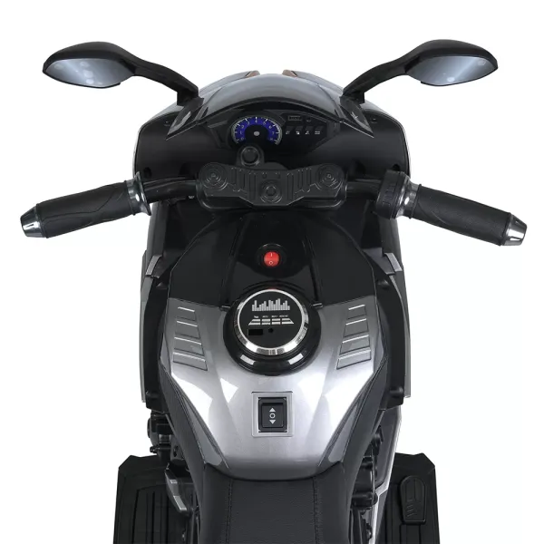 Мотоцикл M 5823ELS-11 1*12V5AH, 2*35W, MP3, TF, USB, BT, EVA, шкіра, муз., світло, фарб.срібний