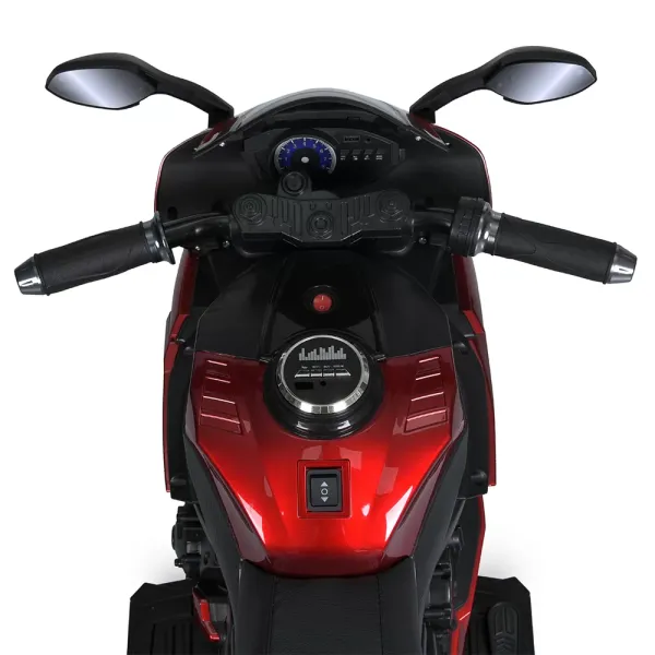 Мотоцикл M 5823ELS-3 1*12V5AH, 2*35W, MP3, TF, USB, BT, EVA, шкіра, муз., світло, фарб.червоний