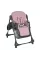 Стільчик M 3233L-G Pink для годування, 3 полож.спинки та підніжки , 4 колеса, кошик,екошкіра,рожевий