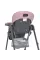 Стільчик M 3233L-G Pink для годування, 3 полож.спинки та підніжки , 4 колеса, кошик,екошкіра,рожевий