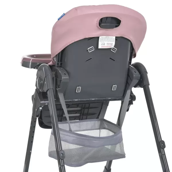 Стільчик M 3233L-G Pink для годування, 3 полож.спинки та підніжки , 4 колеса, кошик,екошкіра,рожевий