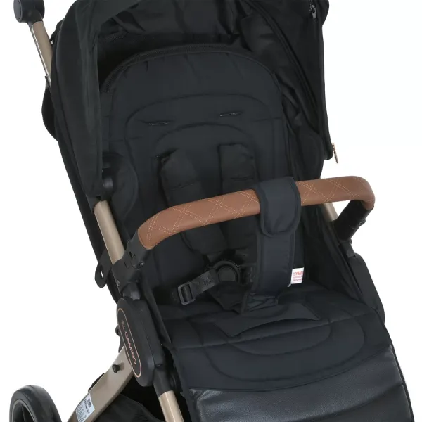 Візок дитячий ME 1053G-2 DYNAMIC PRO Special Black до 22кг,прогул.,регул.ручка,3пол.спинки,зол.рама.