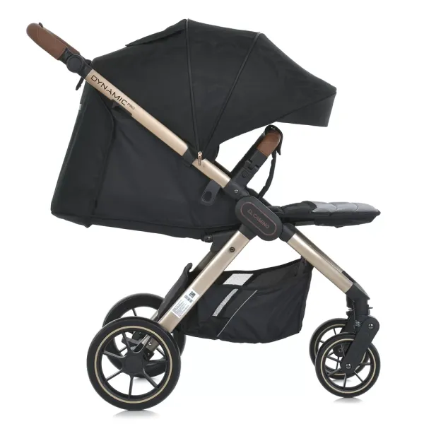 Візок дитячий ME 1053G-2 DYNAMIC PRO Special Black до 22кг,прогул.,регул.ручка,3пол.спинки,зол.рама.