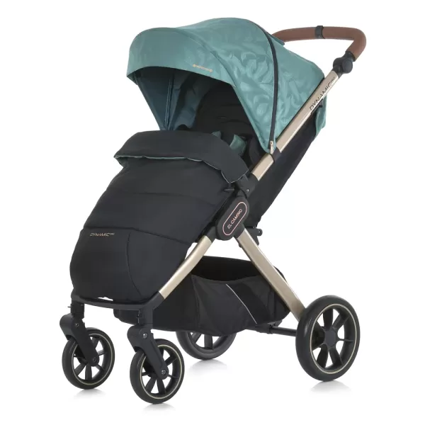 Візок дитячий ME 1053G-2 DYNAMIC PRO Special Mint до 22кг,прогул.,регул.ручка,3пол.спинки,зол.рама.