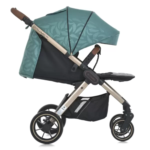 Візок дитячий ME 1053G-2 DYNAMIC PRO Special Mint до 22кг,прогул.,регул.ручка,3пол.спинки,зол.рама.