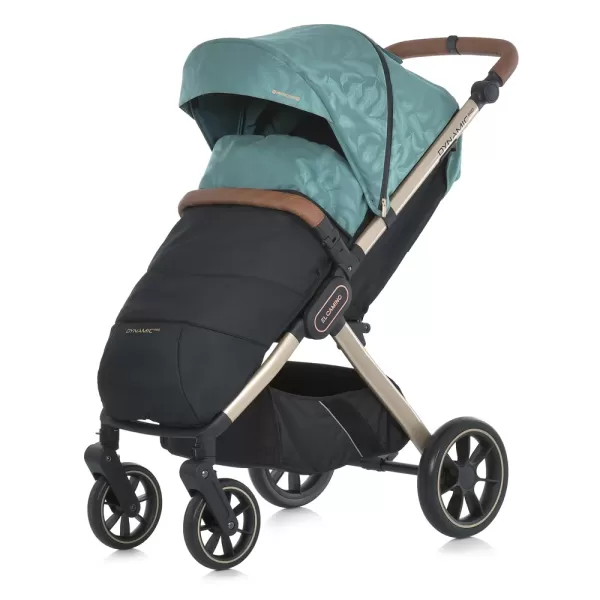 Візок дитячий ME 1053G-2 DYNAMIC PRO Special Mint до 22кг,прогул.,регул.ручка,3пол.спинки,зол.рама.