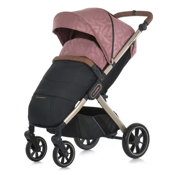 Візок дитячий ME 1053G-2 DYNAMIC PRO Special Pink до 22кг,прогул.,регул.ручка,3пол.спинки,зол.рама.