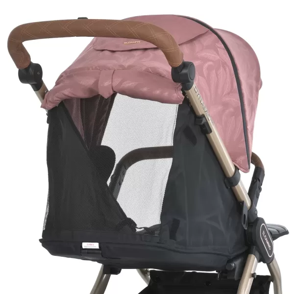 Візок дитячий ME 1053G-2 DYNAMIC PRO Special Pink до 22кг,прогул.,регул.ручка,3пол.спинки,зол.рама.