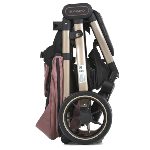 Візок дитячий ME 1053G-2 DYNAMIC PRO Special Pink до 22кг,прогул.,регул.ручка,3пол.спинки,зол.рама.