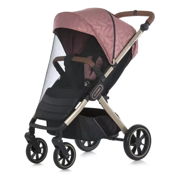 Візок дитячий ME 1053G-2 DYNAMIC PRO Special Pink до 22кг,прогул.,регул.ручка,3пол.спинки,зол.рама.