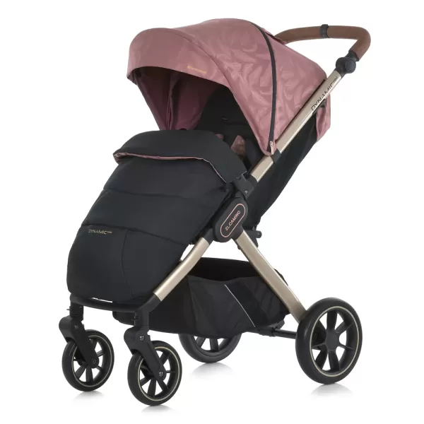Візок дитячий ME 1053G-2 DYNAMIC PRO Special Pink до 22кг,прогул.,регул.ручка,3пол.спинки,зол.рама.