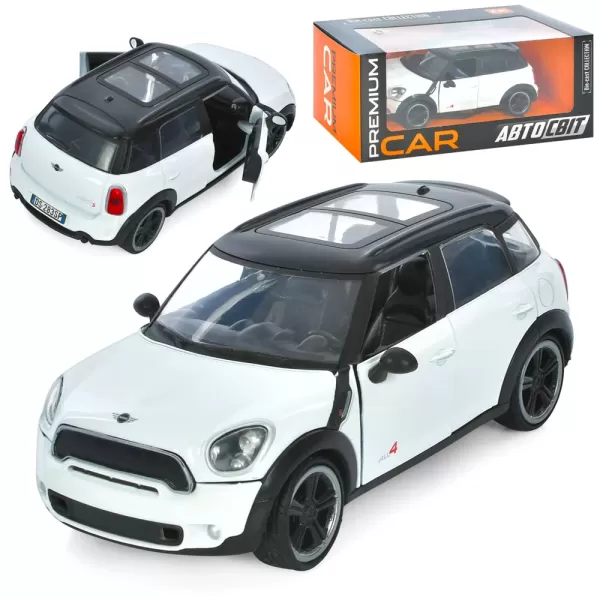 Машина AP-1911 АвтоСвіт,1:24 Mini Cooper S Countryman,мет.,відч. двері/капот,гум.колеса,кор.,24,5-10