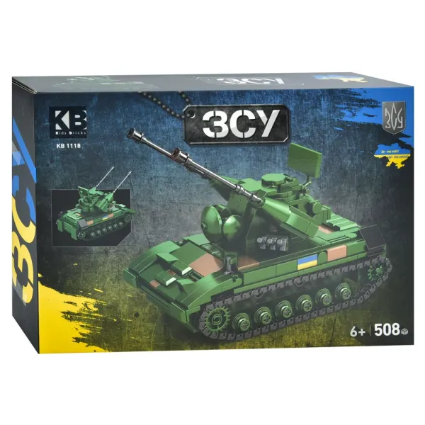 Конструктор KB 1118 військовий, танк, 508 дет., кор., 32-22-6 см.