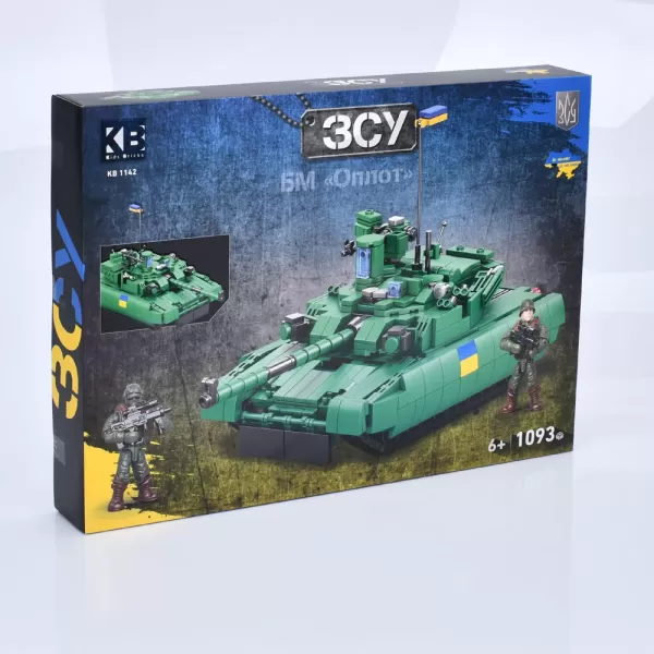 Конструктор KB 1142 військовий, танк, БМ "Оплот", фігурки, 1093 дет., кор., 55-40-7,5 см.