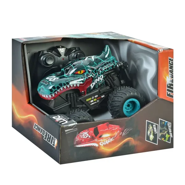 Машина UJ99-T201 радіок.2,4G,акум.,1:20,небит.корпус-диноз.,гум.колеса,USB,2кольори,муз.,світло,кор.