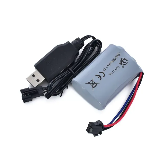 Джип G03086R радіокер., 2,4G,акум., USB, гумові колеса, аморт., 2 кольори, кор., 38-22-21 см.
