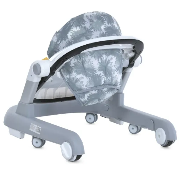 Ходунки ME 1163 MULTIWAY Gray 2в1 пушер, колеса 6 шт., муз., світло, бат., кор., сірий