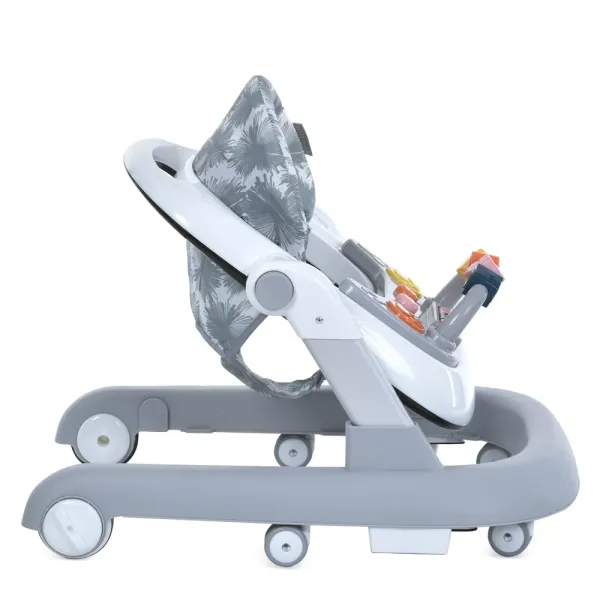 Ходунки ME 1163 MULTIWAY Gray 2в1 пушер, колеса 6 шт., муз., світло, бат., кор., сірий