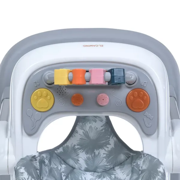 Ходунки ME 1163 MULTIWAY Gray 2в1 пушер, колеса 6 шт., муз., світло, бат., кор., сірий