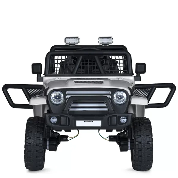 Джип M 5991EBLR-11(24V) 2,4G, 1акум.24V5AH, 4 мотора50W, BT, USB, TF, EVA, муз., світло, шкіра,сірий