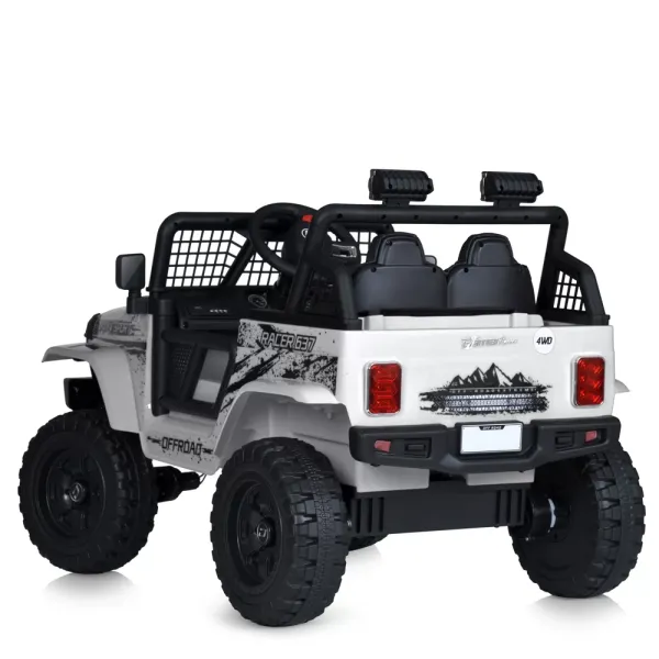 Джип M 5991EBLR-11(24V) 2,4G, 1акум.24V5AH, 4 мотора50W, BT, USB, TF, EVA, муз., світло, шкіра,сірий